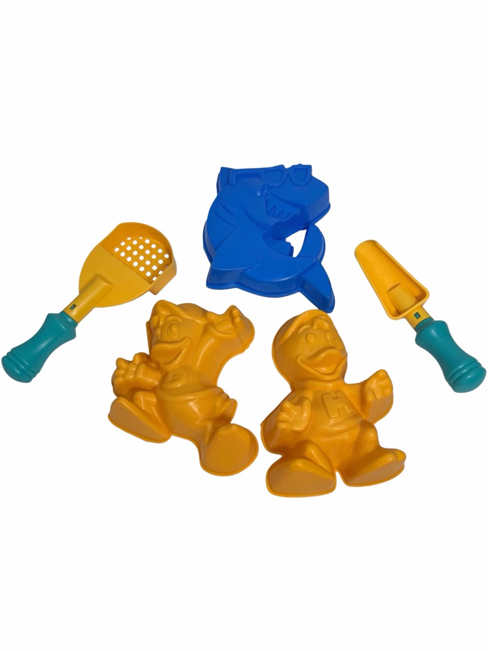Vintage Sand Toy & Mold Lot Shark Disney DuckTales Chick-fil-A Beach Sandbox 5pc